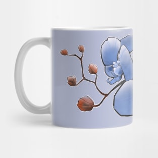 blue orchid flower Mug